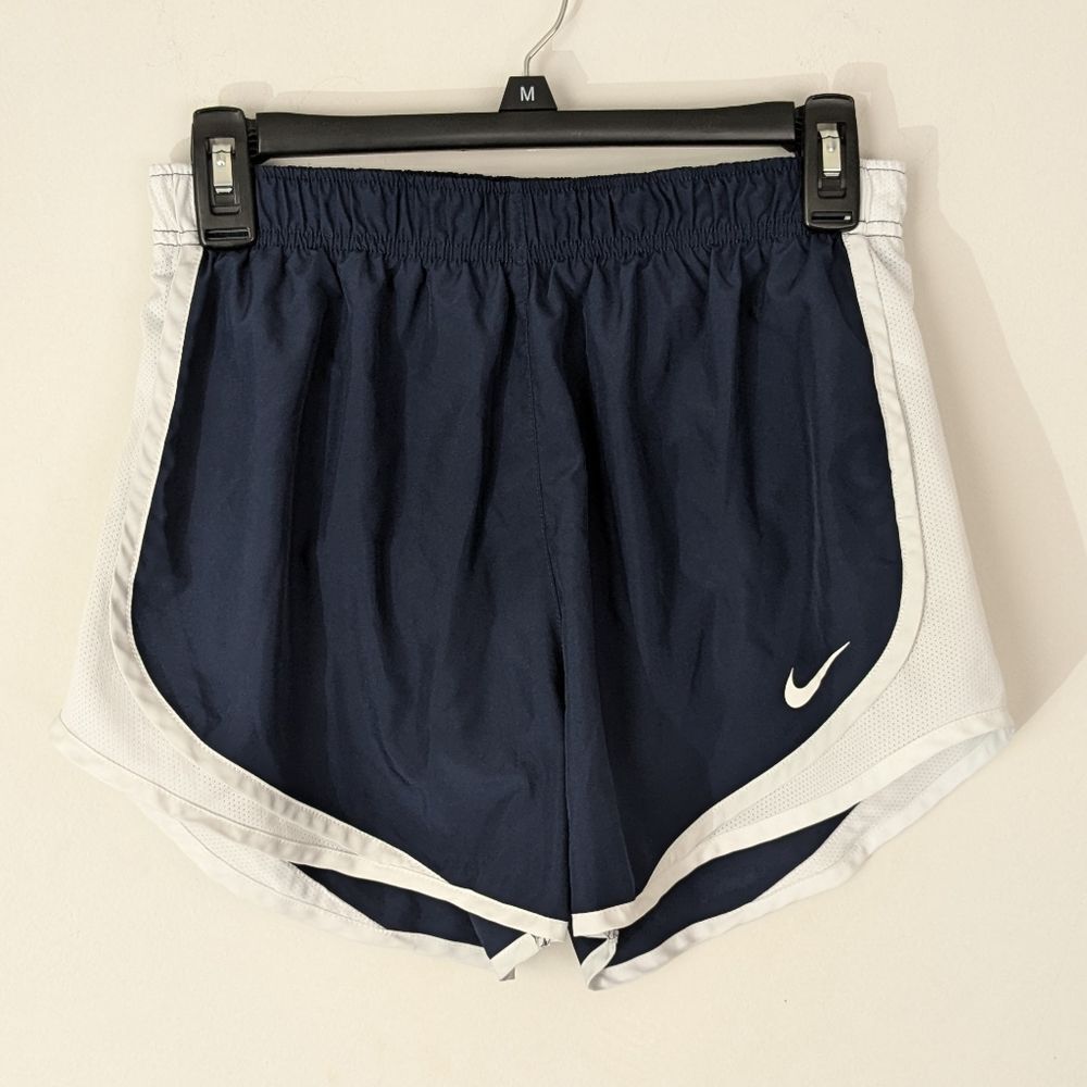 Nike Dri Fit Navy Athletic Lined Shorts Women's Size Medium